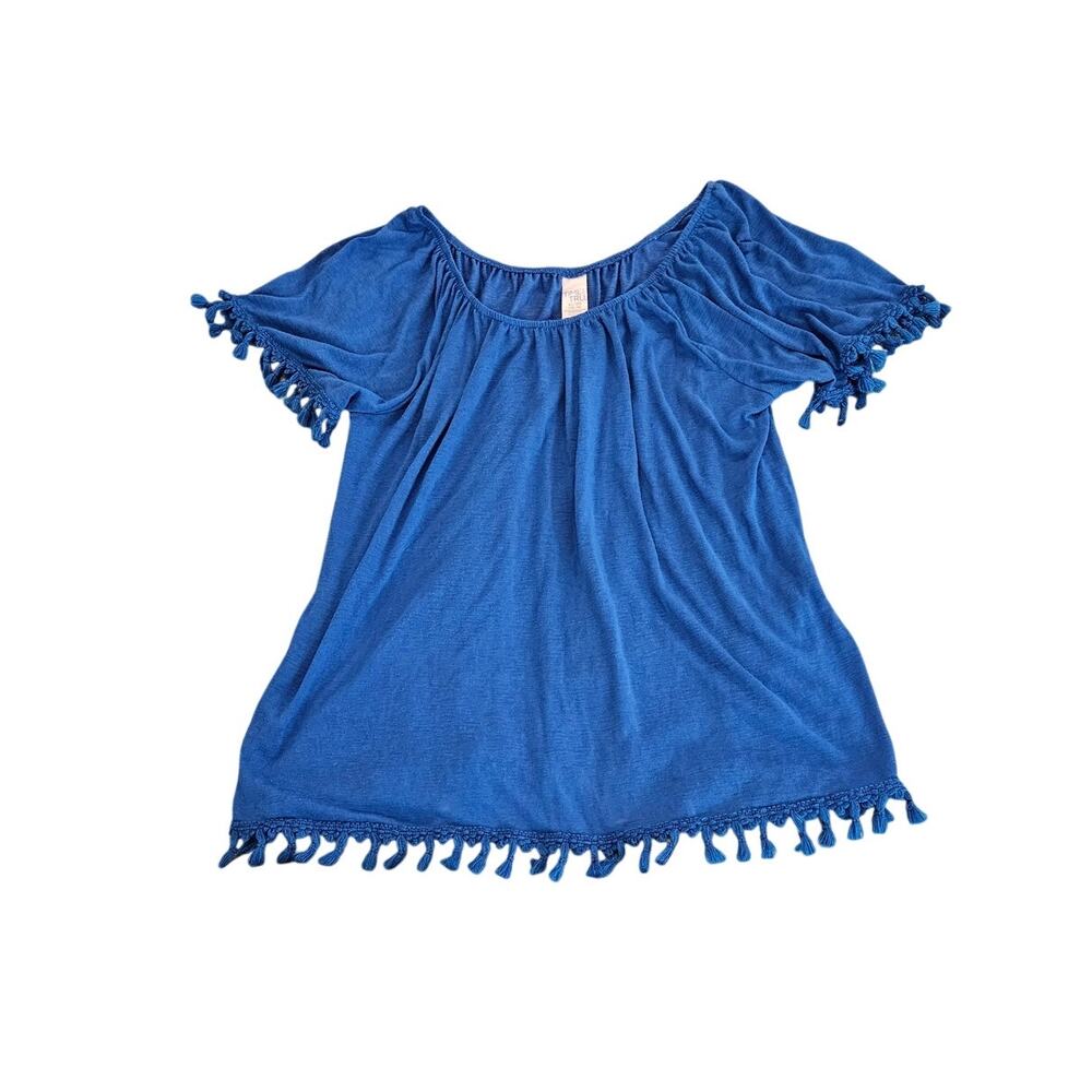 Time and Tru XL Blue Short Sleeve Shirt